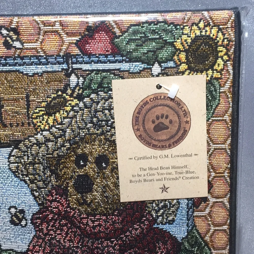 Vintage Y2K Boyds Bears Ain’t Life Sweet Tapestry Wall Calendar With Sunflowers
